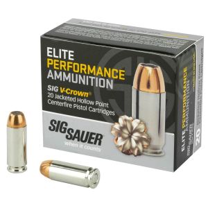 Sig Sauer Elite Performance 10mm Auto 180 gr V-Crown JHP