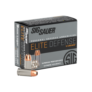 Sig Sauer Elite Defense 9mm 115 gr V-Crown JHP